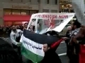 Protest in Manhattan NY against Israel Terror - Gaza massacre - English