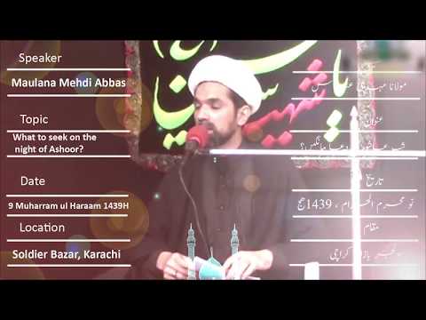 CLIP | What To Seek On The Night Of Ashoor | Maulana Mehdi Abbas | Urdu sub English